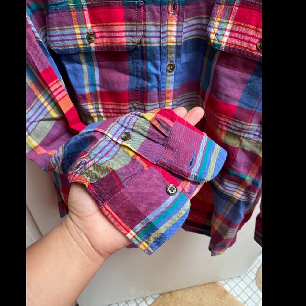 Chaps button down multicolored long sleeve